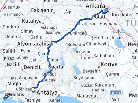 ankara burdur yol tarifi